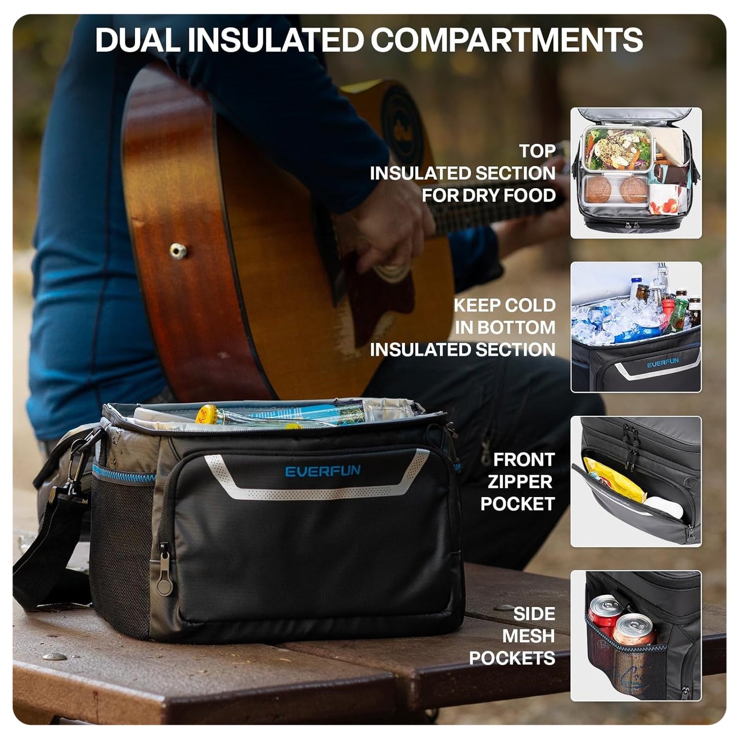 Mini Insulated Lunch Bag: Soft, Waterproof, Double-Layer – 24-Can Capacity, Leak-Proof & Foldable, Great for Work, Travel, Outdoor 🧊