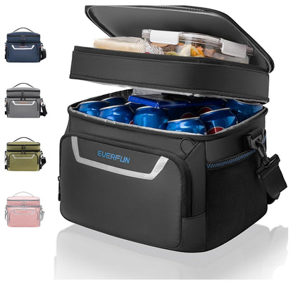Mini Insulated Lunch Bag: Soft, Waterproof, Double-Layer – 24-Can Capacity, Leak-Proof & Foldable, Great for Work, Travel, Outdoor 🧊