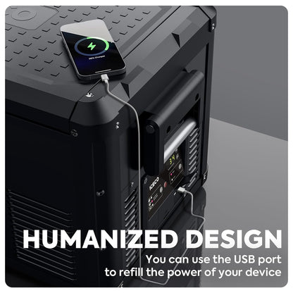 60L Portable Refrigerator – Multi-Directional Lid, Dual USB & AC/DC Power, Steel Compact Cooler (0℉ to 50℉) | Home & Car Use [Upgrade] ❄️