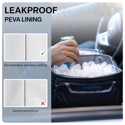 Mini Insulated Lunch Bag: Soft, Waterproof, Double-Layer – 24-Can Capacity, Leak-Proof & Foldable, Great for Work, Travel, Outdoor 🧊