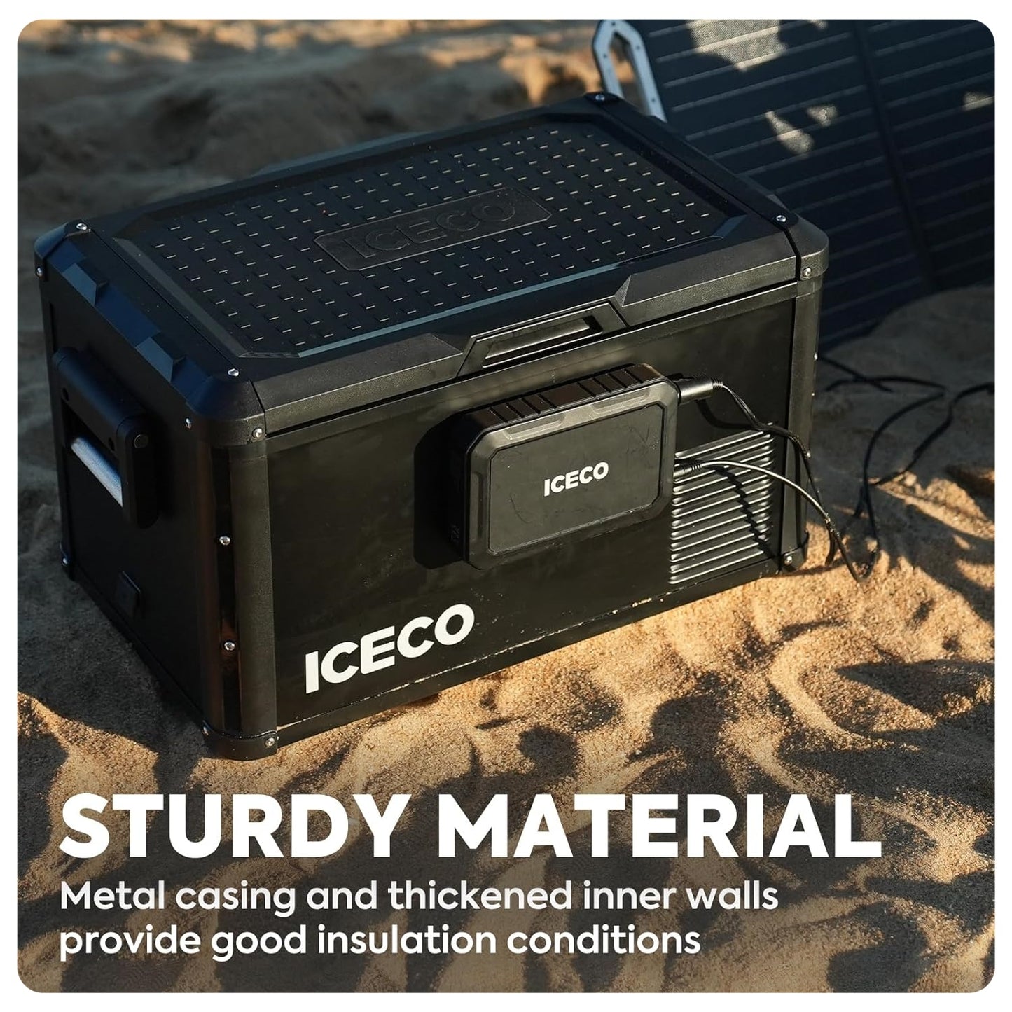 60L Portable Refrigerator – Multi-Directional Lid, Dual USB & AC/DC Power, Steel Compact Cooler (0℉ to 50℉) | Home & Car Use [Upgrade] ❄️